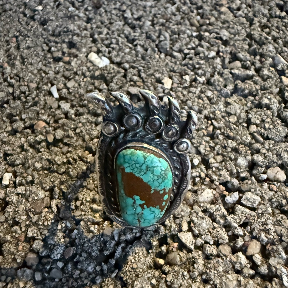 Turquoise and Silver Statement Ring